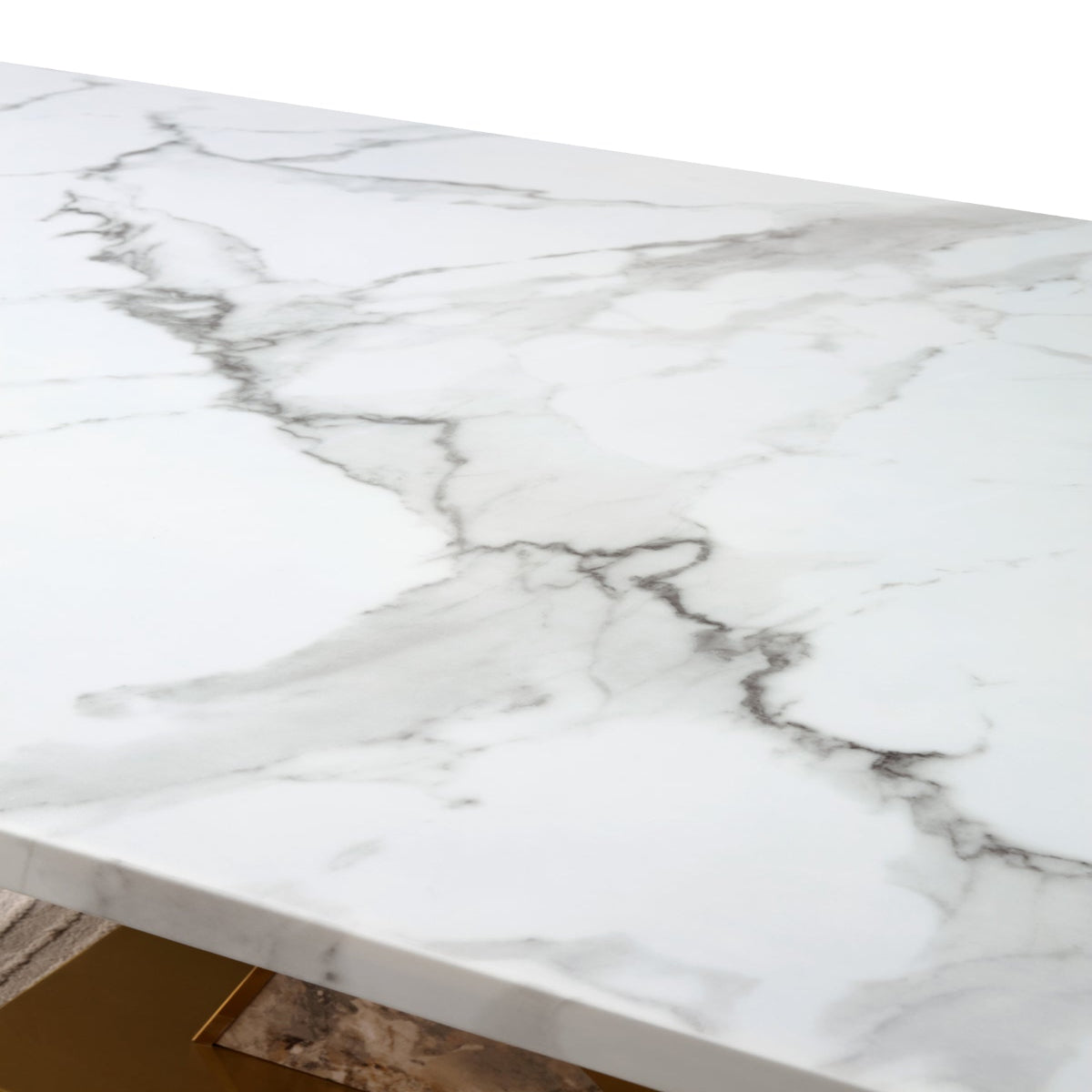 (8810-5) Real Marble Dining Table W/ Double Marble Leg