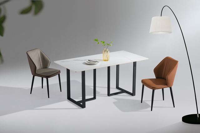 (614) Sintered Stone Dining Table w/ T Shape Leg