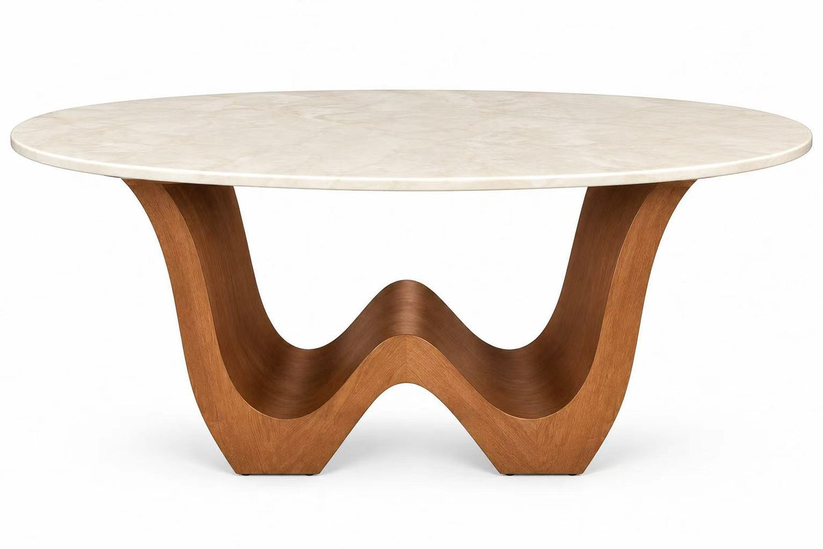 Sienna Sculptural Marble Coffee Table