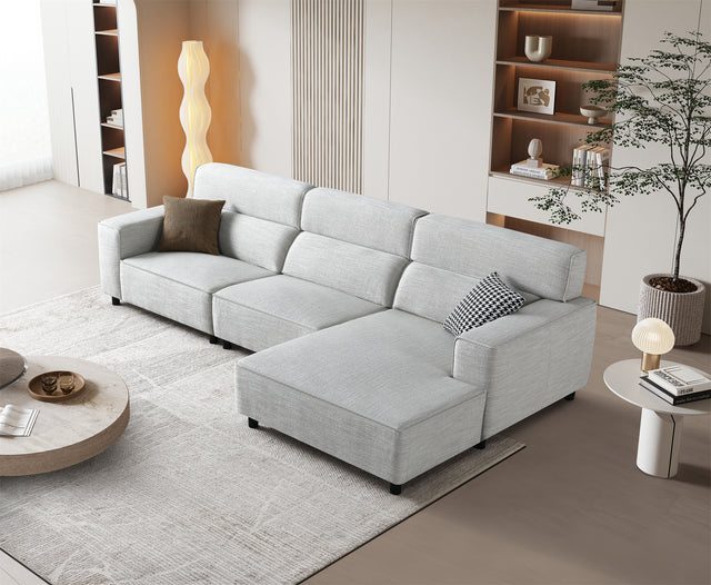 Fabric Couch with Chaise