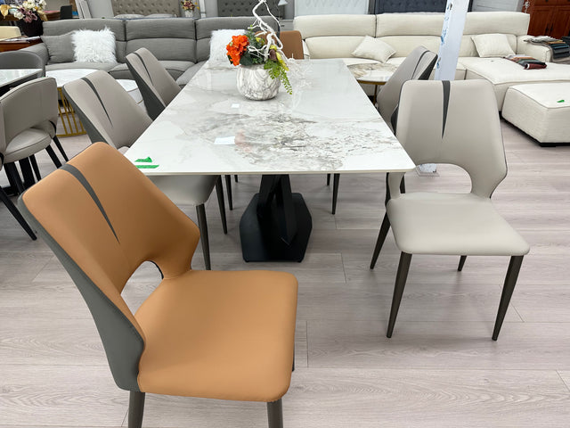 Sintered stone Dining Table w/ X Shape Leg