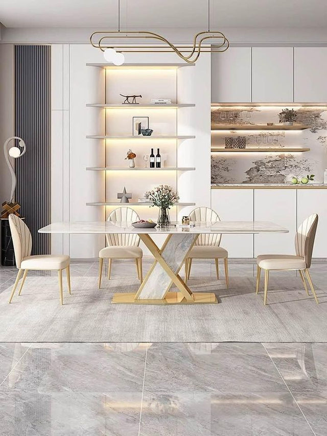 (809) Sintered stone Dining Table w/ sintered stone Leg