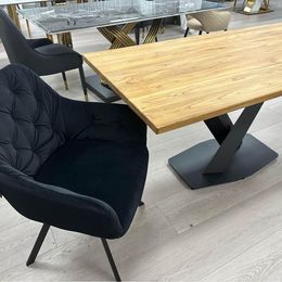 (801) Natural Wood Dining Table