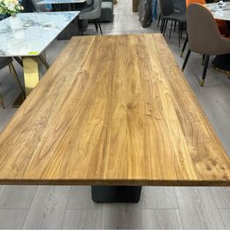 (801) Natural Wood Dining Table