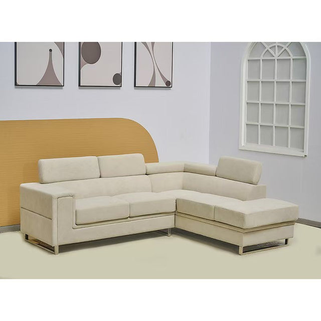 L-Shaped Velvet sofa