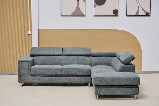 L-Shaped Velvet sofa