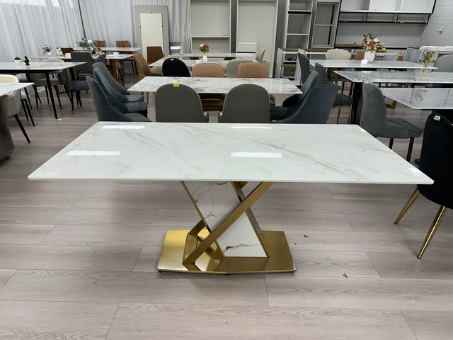 (809) Sintered stone Dining Table w/ sintered stone Leg
