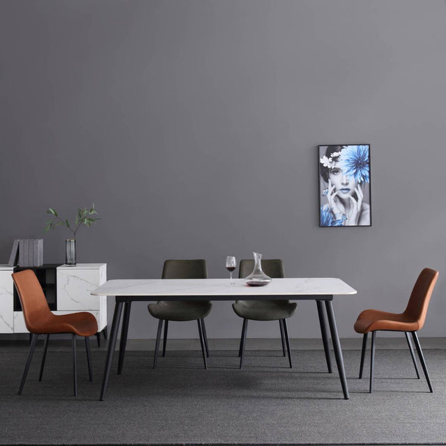 (616) Sintered stone Dining Table w/ Simple Style Leg