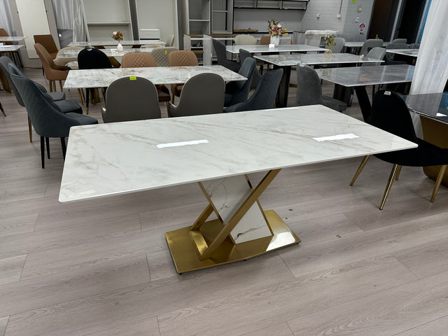 (809) Sintered stone Dining Table w/ sintered stone Leg