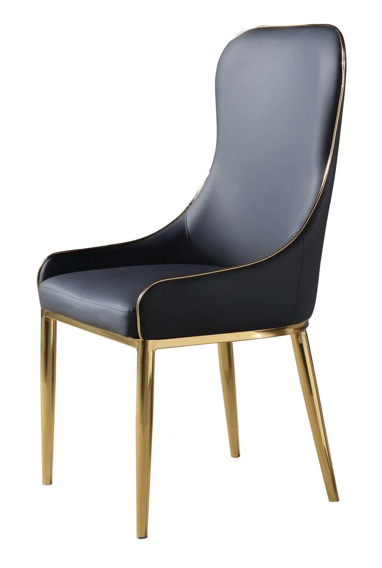 (672) Luxury Dining Chairs w/ stainless leg