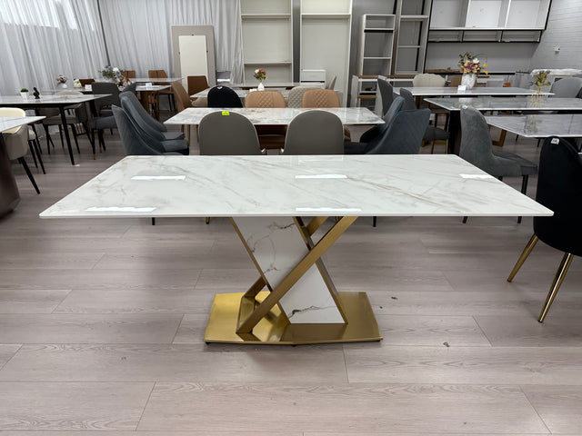 (809) Sintered stone Dining Table w/ sintered stone Leg