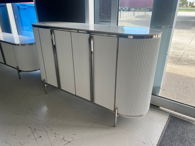 Modern Elegance White Buffet Table w/ 2 drawers
