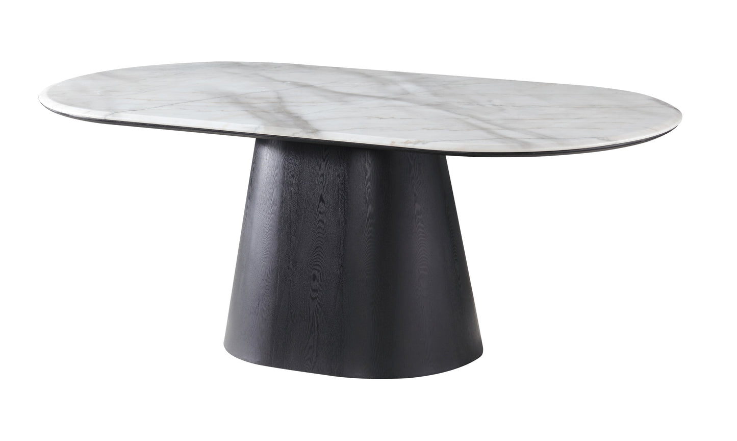 Oval Black Wood Leg