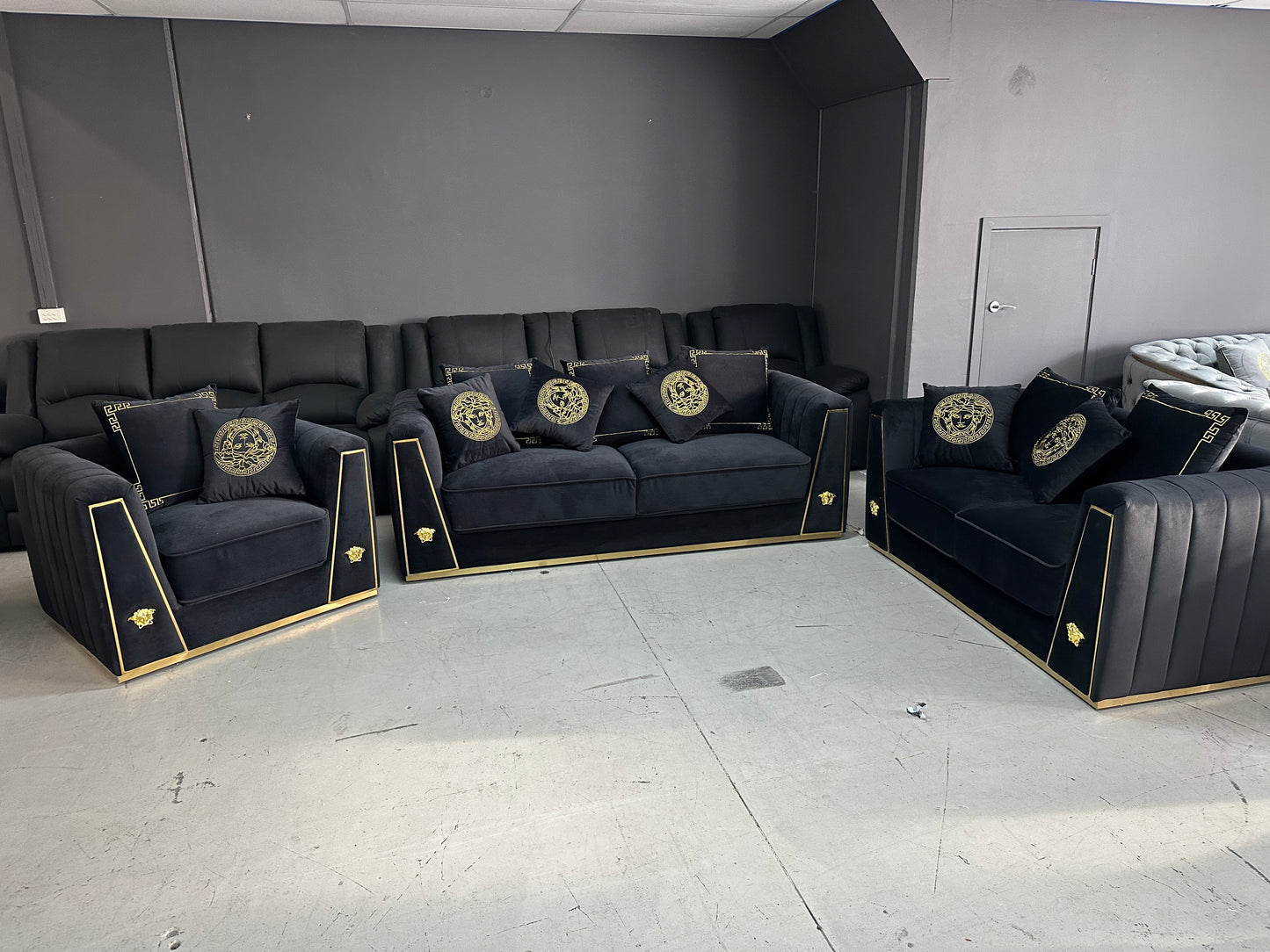 Luxury Velvet Sofa Set