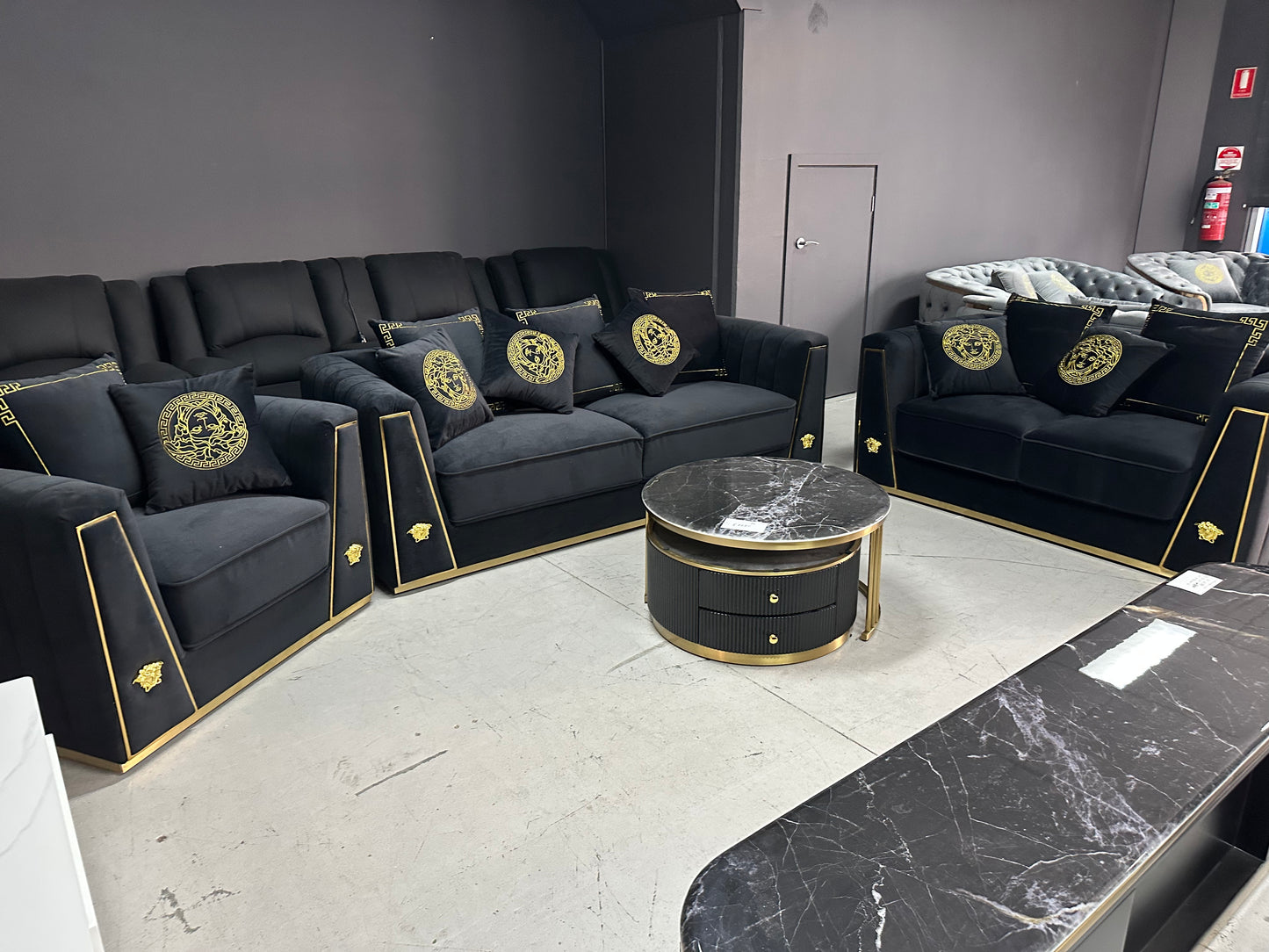 Luxury Velvet Sofa Set