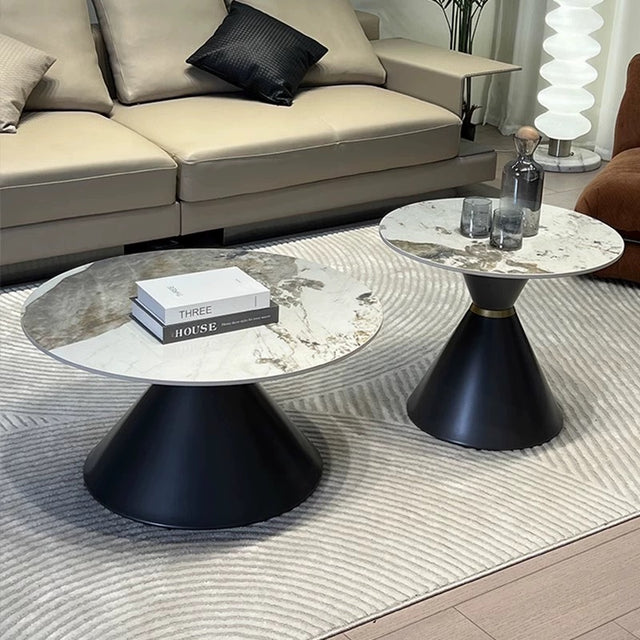 Crawford Artificial Marble Top Coffee Table Large D80cm$280 /Small D60cm$170