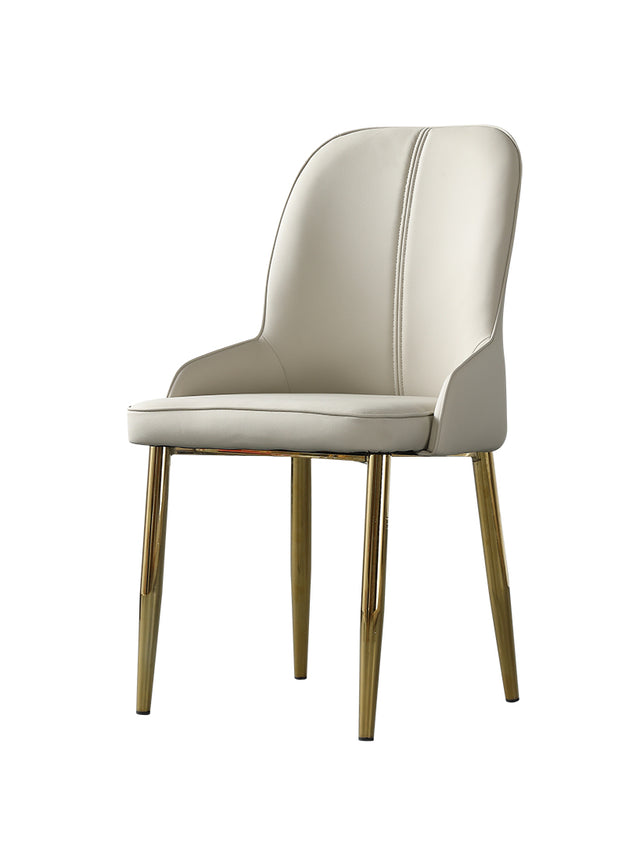 Dining Chair PU Leather Metal Leg