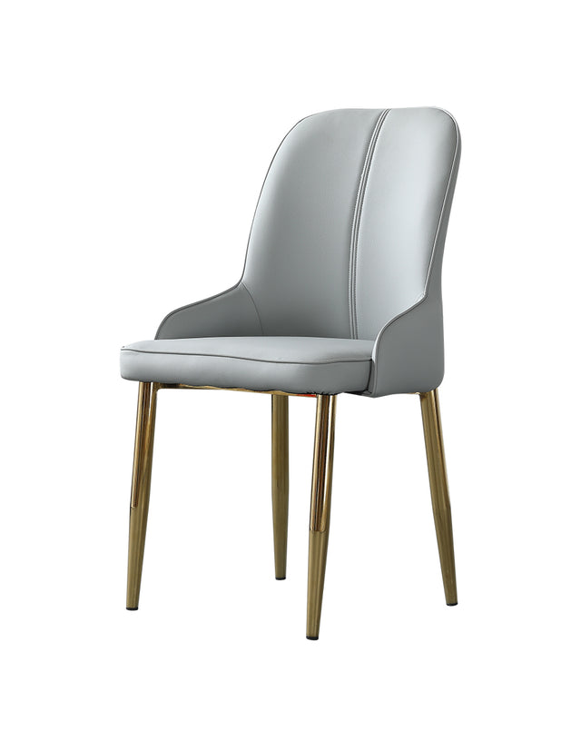 Dining Chair PU Leather Metal Leg