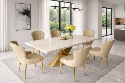 Big X shape stainless steel leg Gold/Black