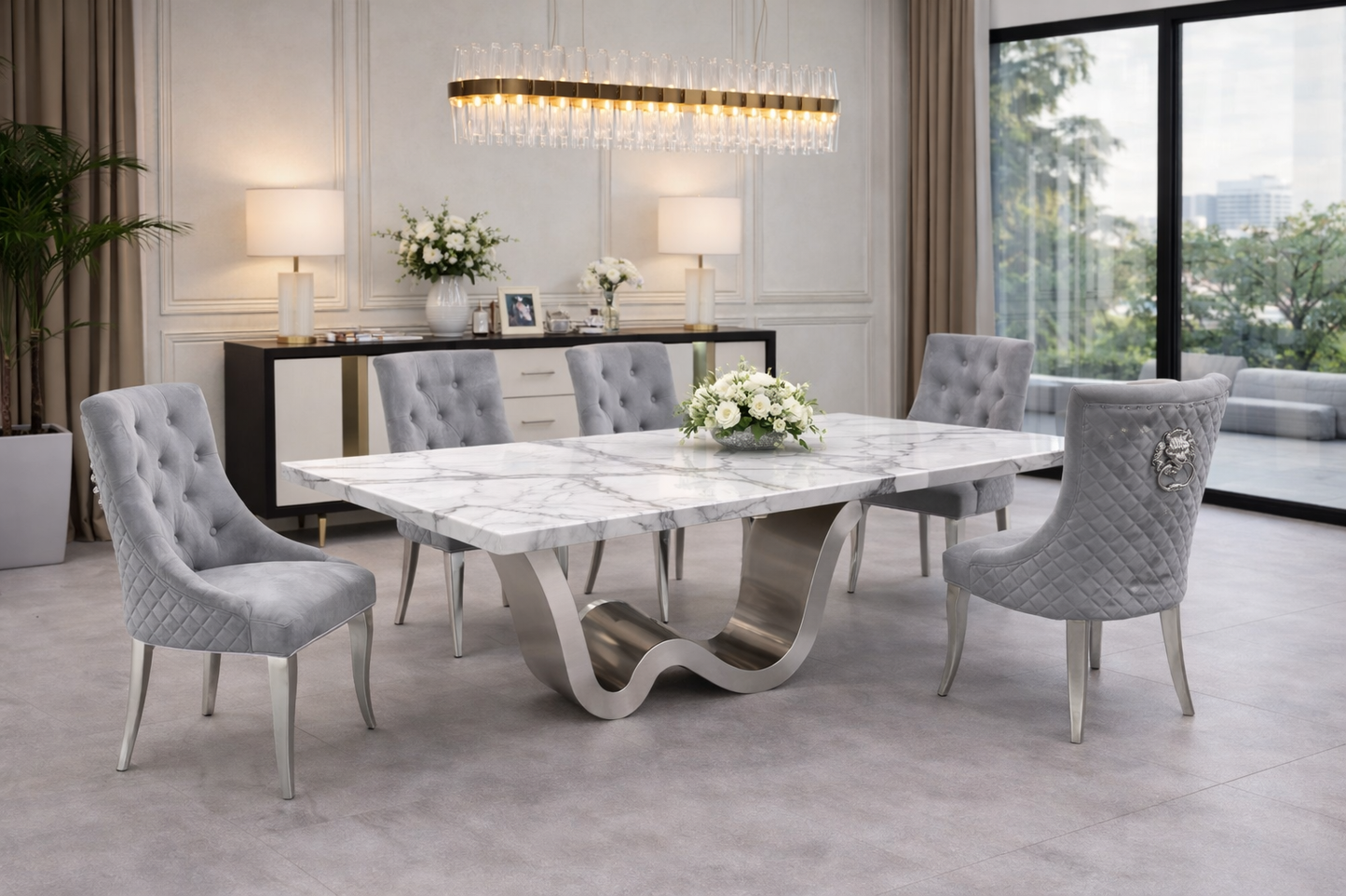 W shape stainless steel leg Gold/Silver