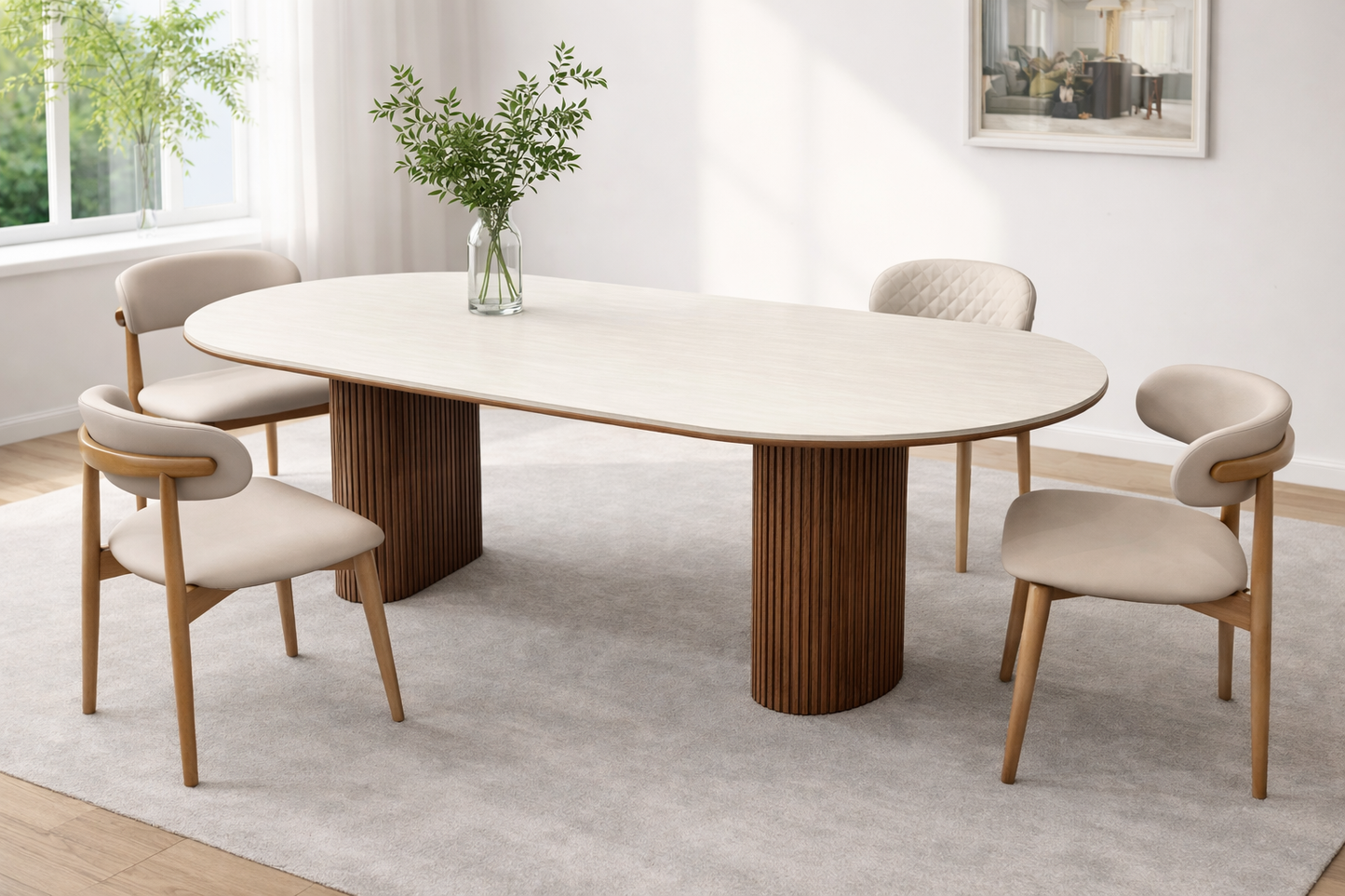 Half circle wood leg Black/Brown