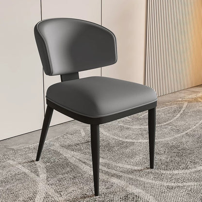 Velvet/ Leather Dining Chair w/stainless leg