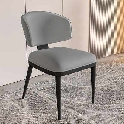 Velvet/ Leather Dining Chair w/stainless leg