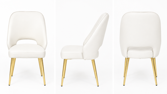PU Leather Dining Chair w/ Stainless Legs