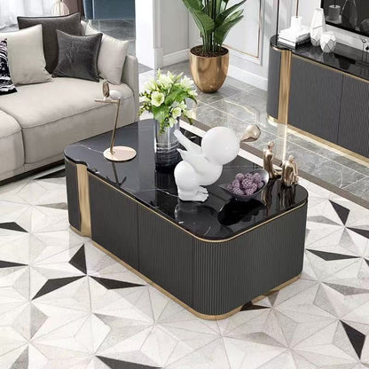 AURELIA Luxury Coffee Table & TV Unit- Black/ White