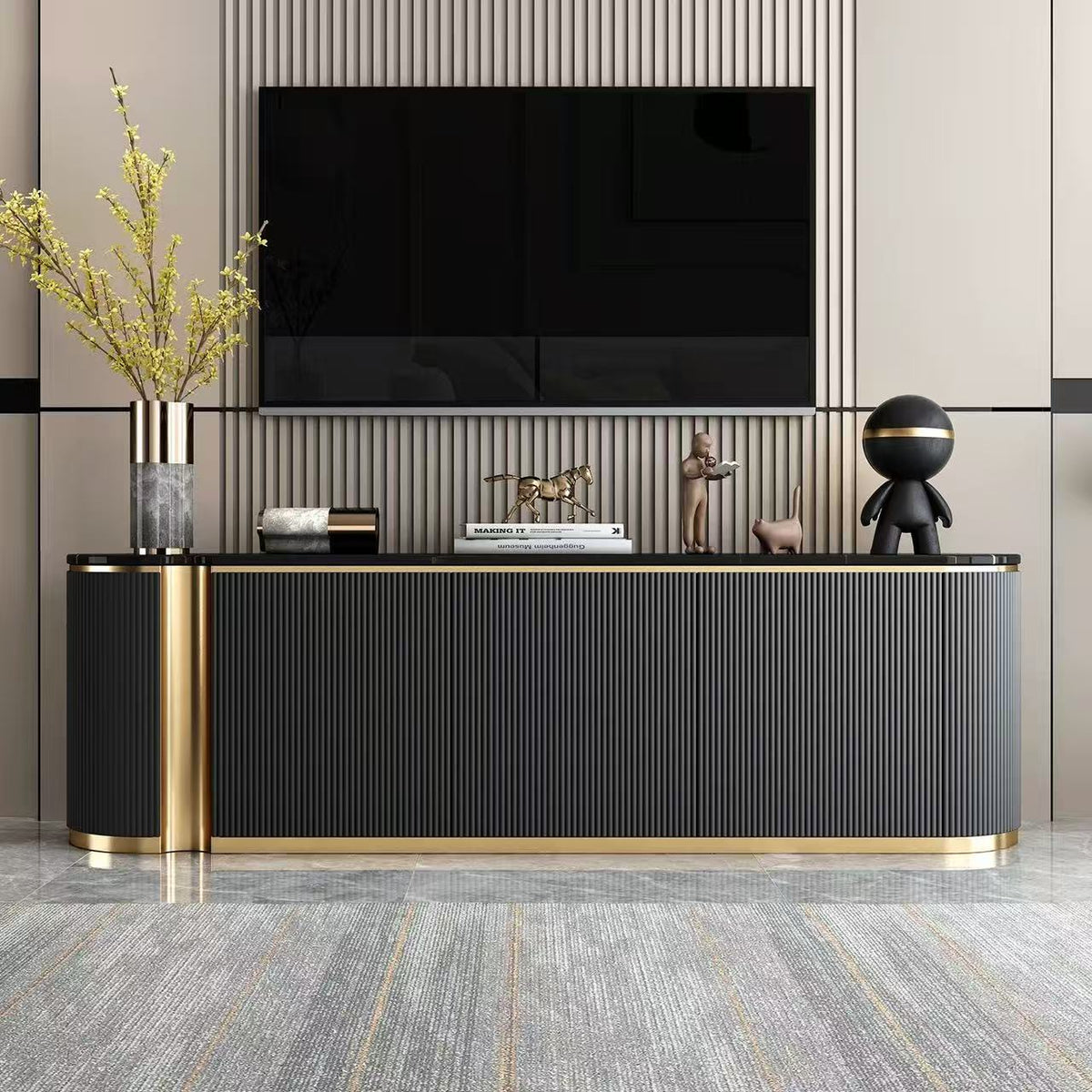AURELIA Luxury Coffee Table & TV Unit- Black/ White