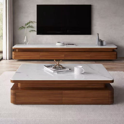 Lucerne Marble Coffee Table & TV Unit