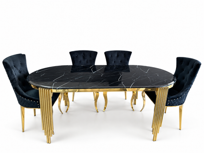 Aurelia Luxury Marble Oval Dining Table
