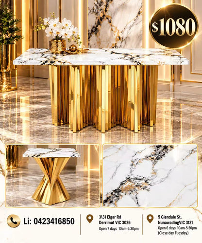 Aurelia Luxury Marble Console Table