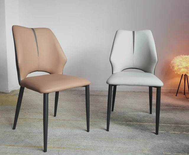 Angelsea Chair PU Leather Metal Leg