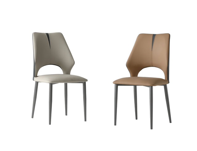 Angelsea Chair PU Leather Metal Leg