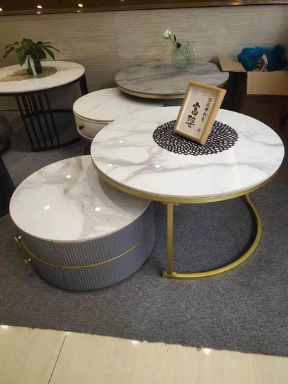 Luxury Artificial Marble Top Round Coffee Table