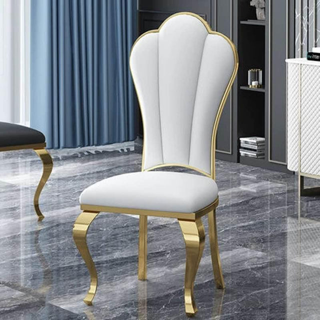 Luxury Marble Dining Table Stainless Steel Gold Leg Frame