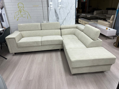 L-Shaped Velvet sofa