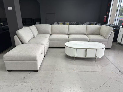 L-Shaped Electric Recliner Velvet Sofa