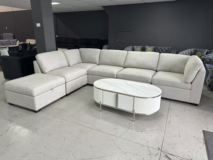 L-Shaped Electric Recliner Velvet Sofa