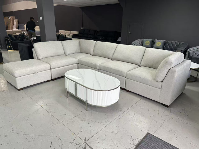 L-Shaped Electric Recliner Velvet Sofa