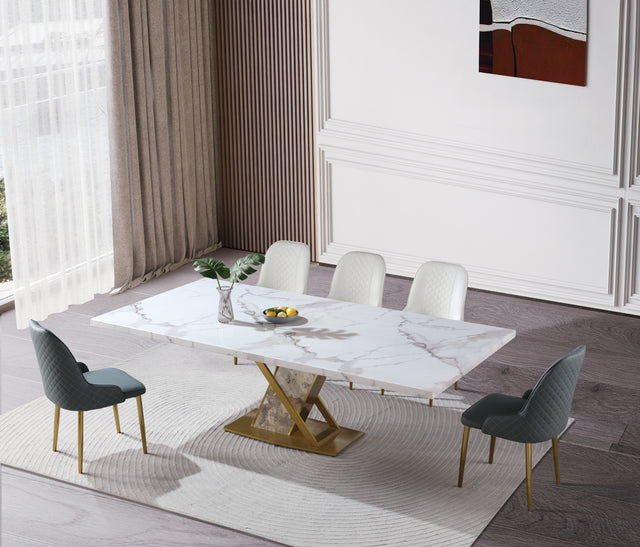 (809) Sintered stone Dining Table w/ sintered stone Leg