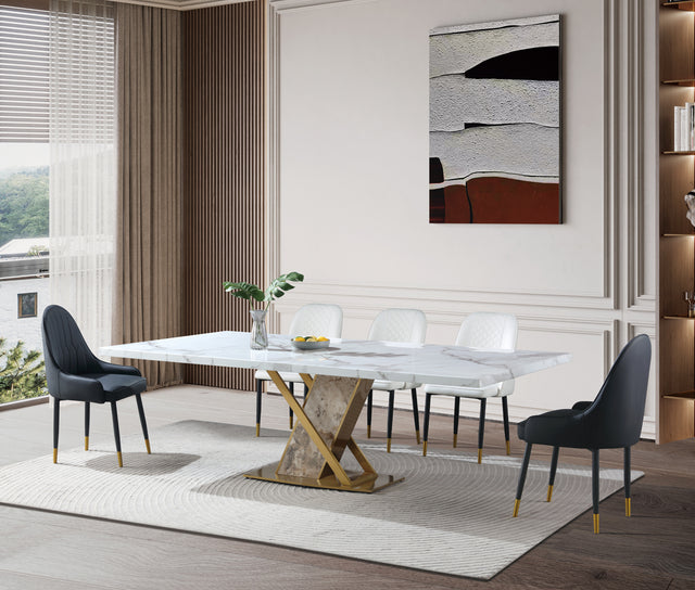 (809) Sintered stone Dining Table w/ sintered stone Leg