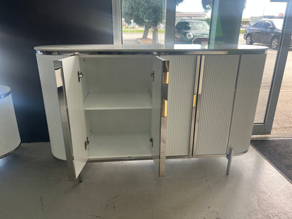 Modern Elegance White Buffet Table w/ 2 drawers