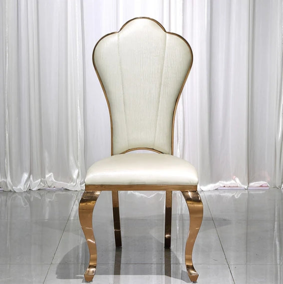 Chair PU Leather Metal Gold Leg