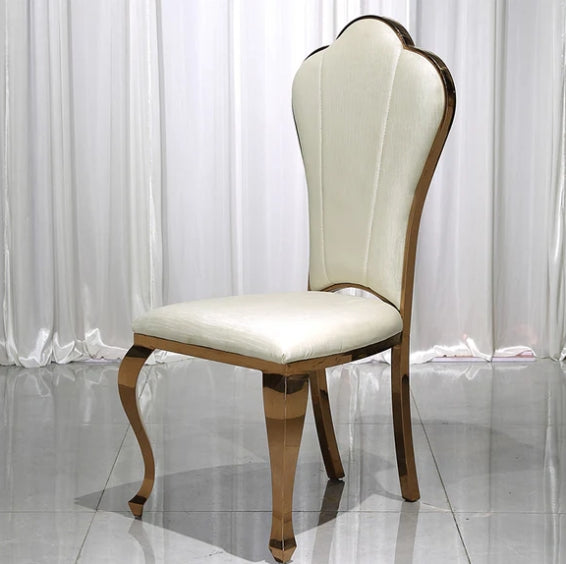 Chair PU Leather Metal Gold Leg