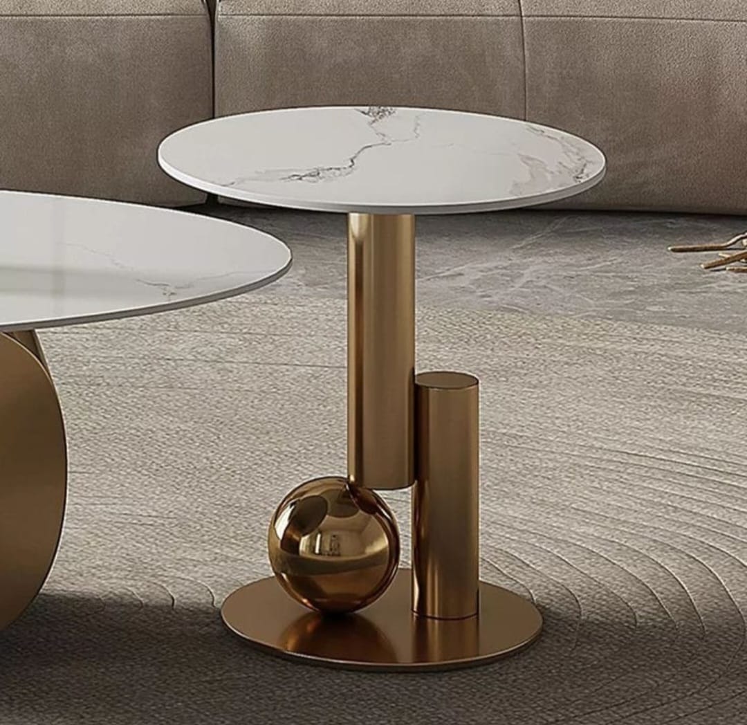 (713) Artificial Marble Oval/Round Coffee Table