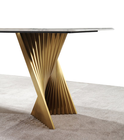 Real Marble 3cm Thicker Dining Table Stainless Leg